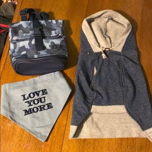 Reddy dog backpack, shirt, bandana and poo bag